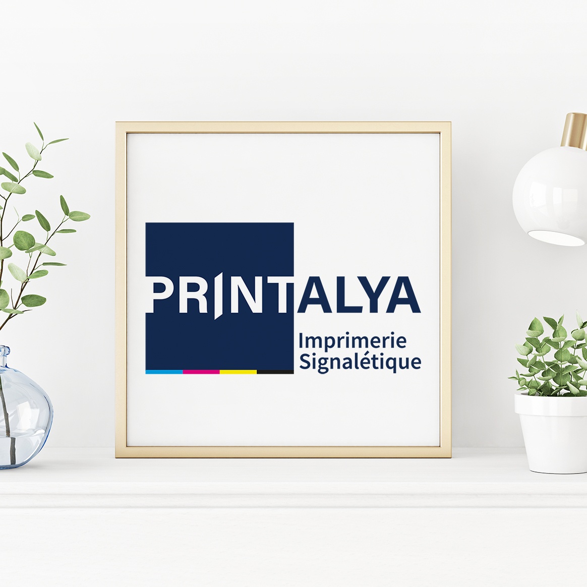 Blank white outdoor business sign